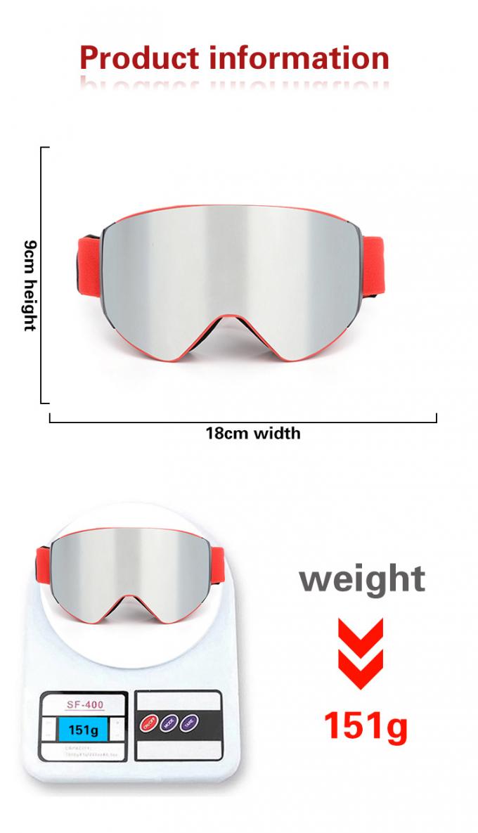 Lunettes de ski de surf des neiges de protection oculaire de lunettes de sécurité de sports en plein air de prescription de cadre de TPU