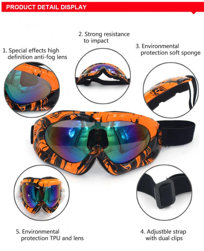Vélo de saleté d'Eyewear de Protactive Scrooter de la sécurité UV400 emballant des lunettes