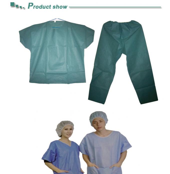 CHAUD ! Chirurgical frottez la chemise et le pantalon, vêtements de travail chirurgicaux de costumes d'hôpital jetable