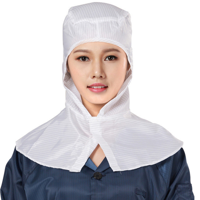 Fabrique de fibres électroniques en polyester sans bandes de linte ESD Casquettes de travail Salle blanche ESD Chapeau à châle